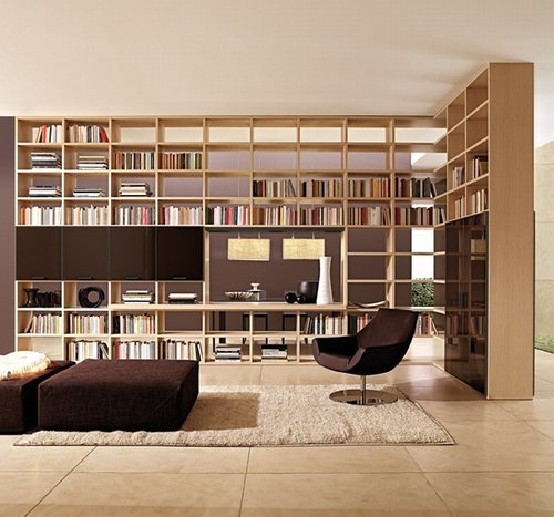 Bibliotecas en la sala de estar - Hoydecoracion.com